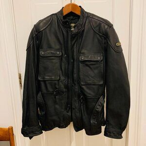 Vintage Classic Hein Gericke Leather Motorcycle Jacket Black Late 80's Size 40